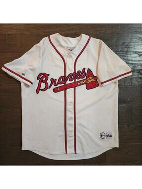 Vintage Atlanta Braves with tackle twill jersey. Majestic.